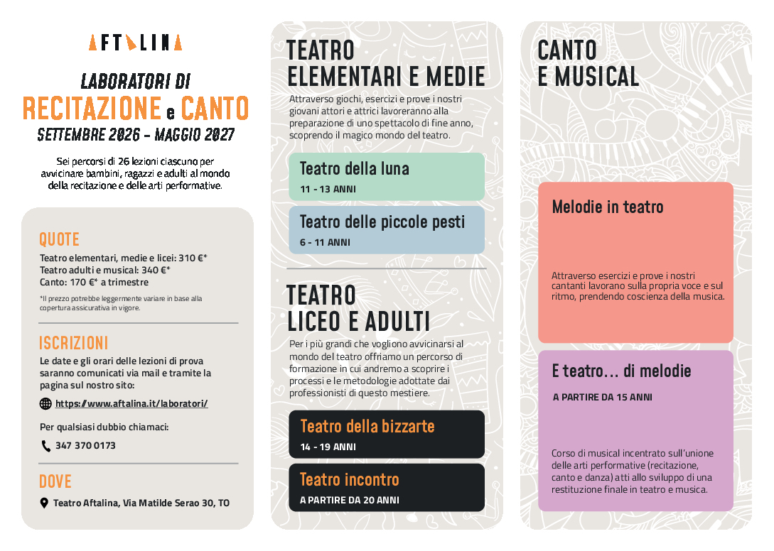 TEATRO CANTO E MUSICAL PER GRANDI E PICCINI